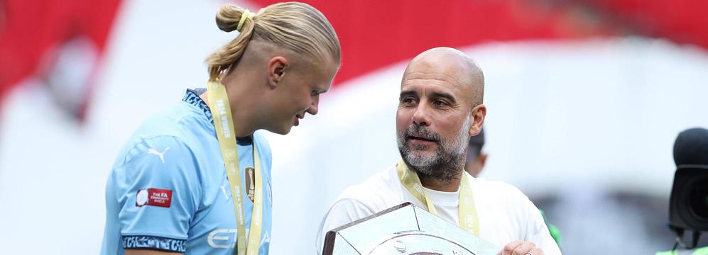 Pep Guardiola Erling Haaland 997 imago