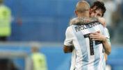 Lionel Messi Javier Mascherano 1000 imago